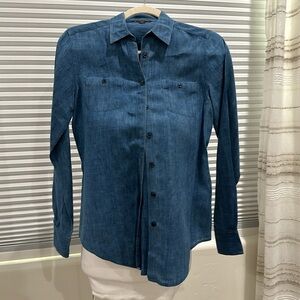 Brooks Brothers Button Down Linen Blouse sz 2
